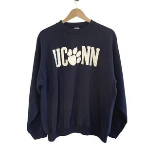 Vintage UConn Huskies Crew Neck Pullover Sweatshirt